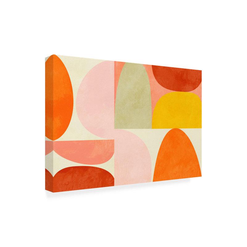 Œuvre d'art sur toile à motif géométrique bolologia,, H 30 po x l 47 po