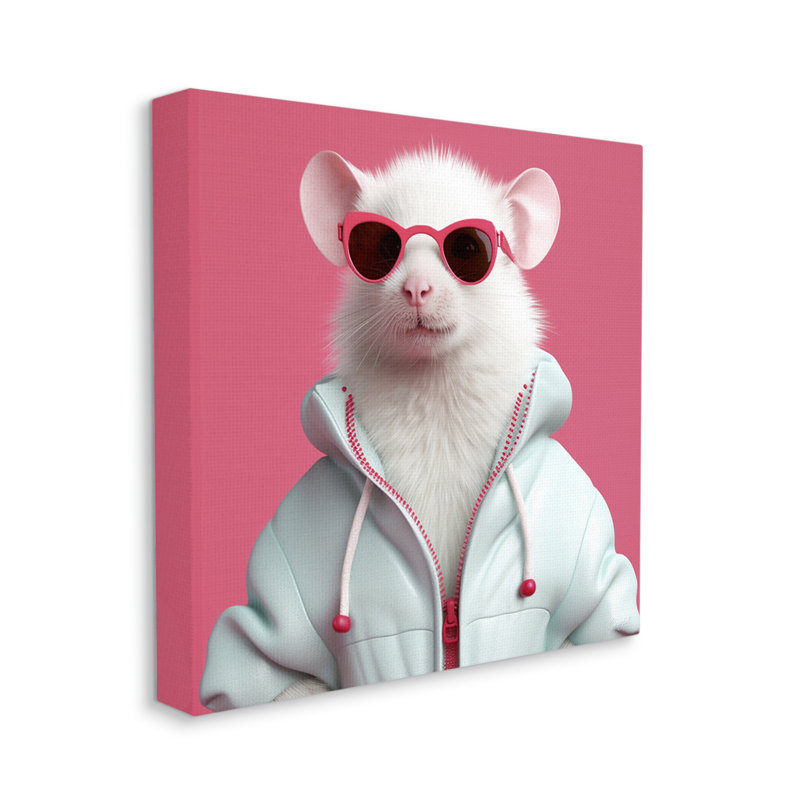 " White Trendy Mouse " by Roozbeh, 30" H x 30" W