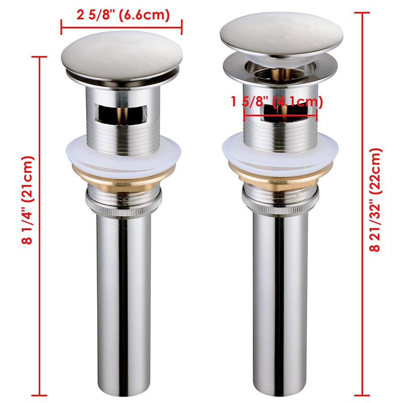 2.59'' W Pop-Up, Brushed Nickel, Yes
