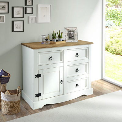 Buffet en bois massif Piumafua 34,02 po