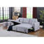 Canapé-lit modulaire réversible en tissu de lin 93 po Aase