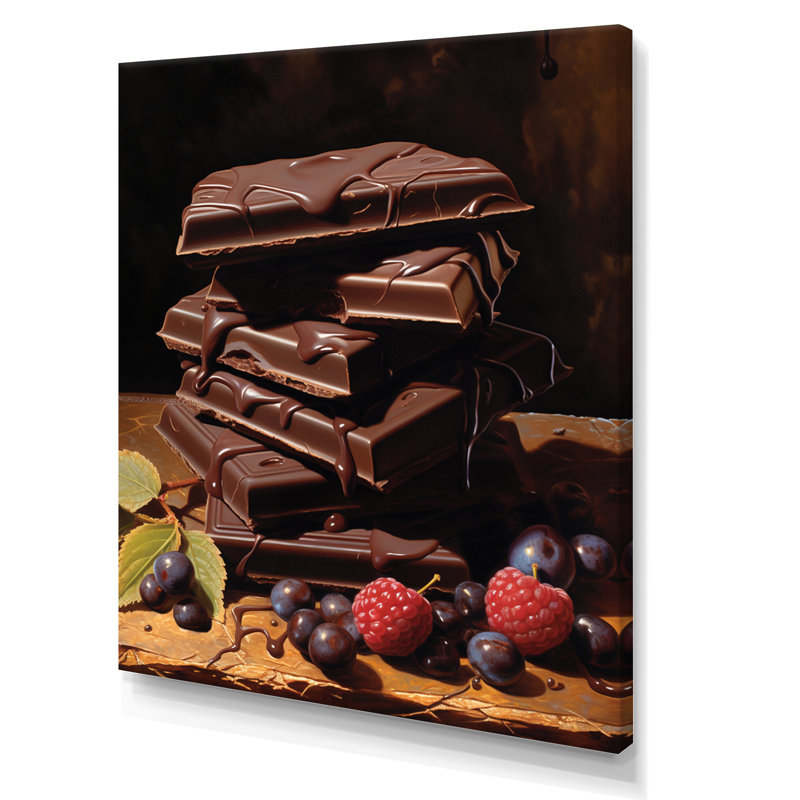Koura Food Chocolate Dreams II, Toile tendue, H 32 po x l 24 po x P 1 po