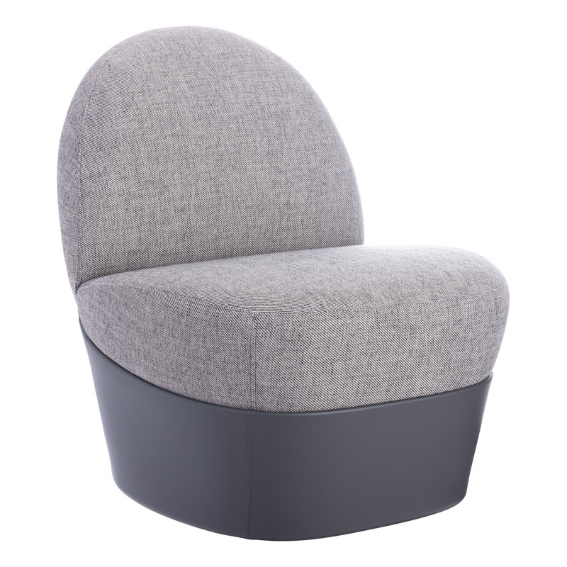 Chaise longue moelleuse et moelleuse, Gris pâle / gris