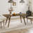 Contemporary Walnut Finish Dining Table with Solid Rubberwood Base (70")