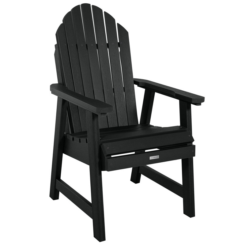 Anette Outdoor Adirondack Chair, Black