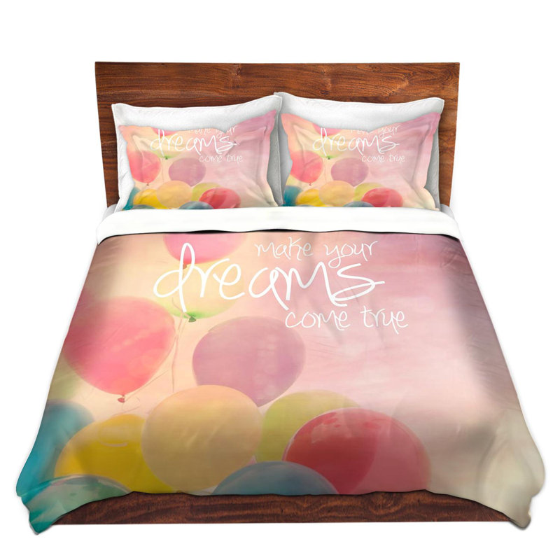 Ensemble de housse de couette make your rêves is true, 1 housse simple + 1 taie standard