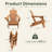 Pakkdiarie All-Weather HDPE Folding Adirondack Chair with Cup Holder for Patio & Garden-121972745