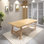 Nataija Ash Rectangular Solid Wood Top with Solid Wood Base Dining Table