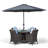 Karcher 4 Seater Dining Set with Cushions and Parasol-39926009