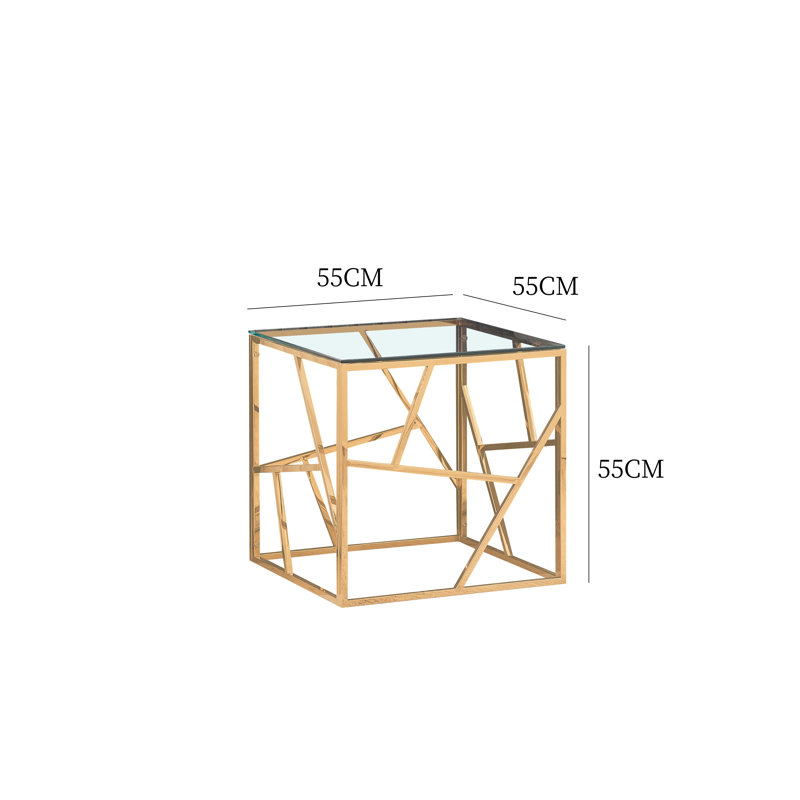 Abdu End Table, Gold