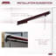 Auvent de terrasse rétractable en polyester de 59,1 po de largeur Outsunny-96659651-96659656