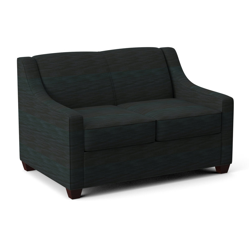 Phillips 52" Square Arm Sofa Bed with Reversible Cushions, Ridgecrest Midnight, Empire Mahogany
