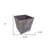 5" Brown and Off White Textural Tone On Tone Recycled Plastic Indoor Outdoor Square Pot Planter