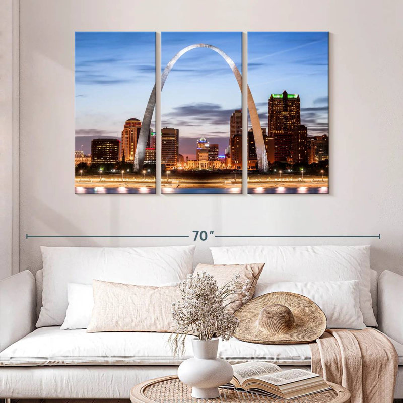 Iconic Gateway Arch, 32" H x 50" W