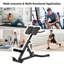 Fauteuil romain, fauteuil romain hyperextension pliable avec extension du dossier, banc de gymnastique à la maison pour l'entraînement des fessiers et des abdos, inclinaison de réglage optionnelle et équipement d'exercice multifonctionnel