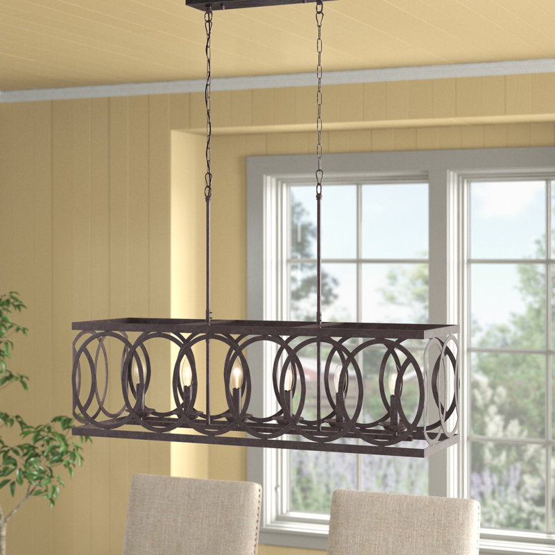 Luminaire suspendu brun l 33,5 po à 6 lumières Torkelson