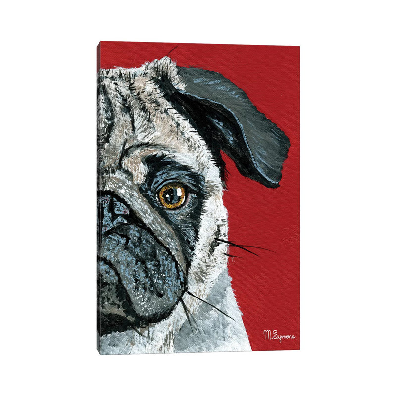 Pug A Boo by Melissa Symons - Wrapped Canvas Print, 20.32 cm H x 30.48 cm W