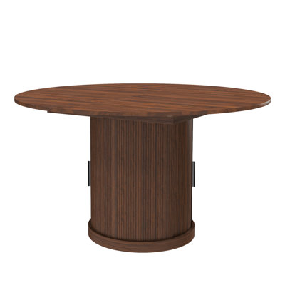 59" Extendable Oval Dining Table With 2-Tier Storage For 4-6 (Not Including Chair)