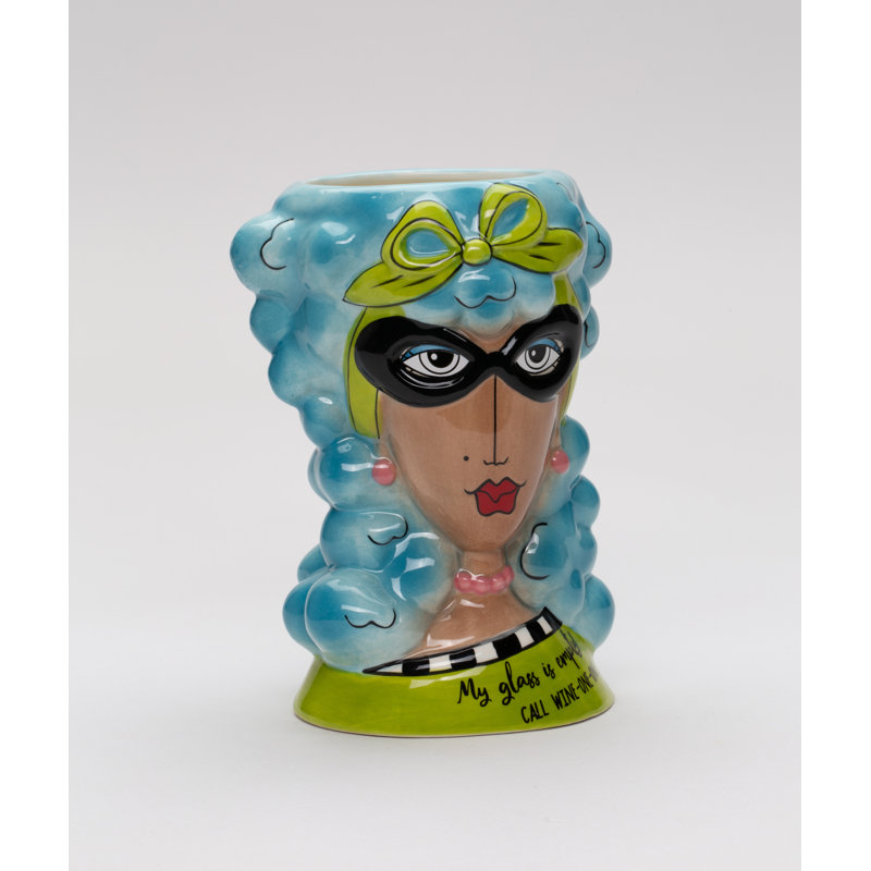 Dollymama's Blue Hair Makeup Brush Holder