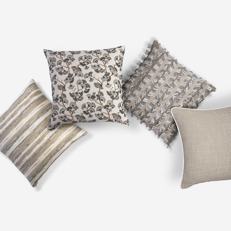 Kristal Pillow Cover & Insert, Mushroom, Square 24"