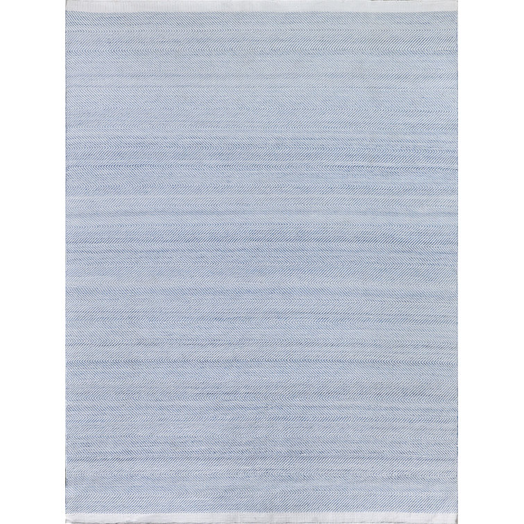 Bintan Chevron Area Rug in Light Blue
