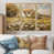 Toile avec cadre flottant or