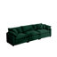 Mid-Century Modern Sofa 3-Seater Sectional Sofa with 2 Arm Pillows and 3 Throw Pillows, Corduroy Fabric-115300416