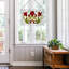 Vitrail de vitrail floral 16 "H 16"-1847454784