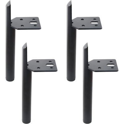 Heavy-Duty Metal Furniture Legs For Sofa Cabinet Coffee Table Replacement, Side-Mounted Design With Floor Protectors, DIY Installation Kit Included