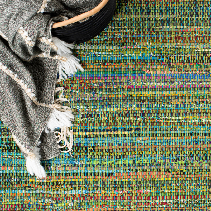 Millia Hand Tufted Cotton Abstract Rug, Rectangle 4' x 6'