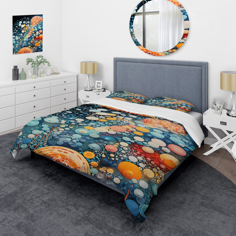 Ensemble de housse de couette Colorful Ink Microscopic Fantasia 4 - Abstract Shapes
