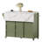 Rolling Wood Kitchen Island With Faux Marble, Storage Cart With Drop Leaf For Kitchen, Dining Room-1731217194