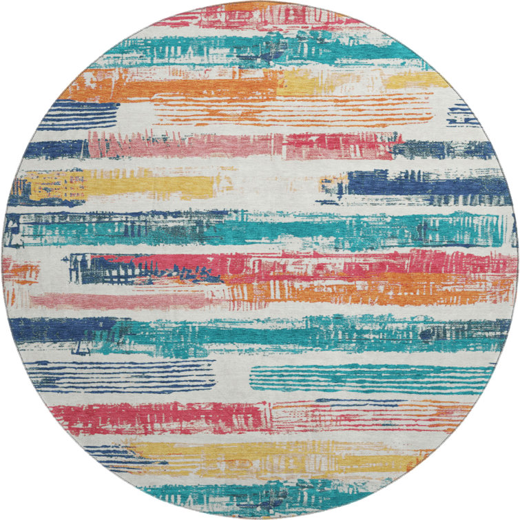 Premium Machine Washable Slesnick AMF1665 Stripes Rug