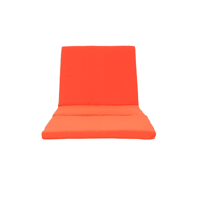 Rectangular Orange Outdoor Cushion - Water And , Orange, Waterproof, Fade Protected