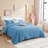 Solid Quilt Set With Star With Vibrant Embroidered Patterns-100919221-100919218