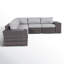Canapé modulaire d'extérieur 7 avec disposition réversible, structure en aluminium et sièges anti-égratignures, coussins résistants aux intempéries, housses pour patio