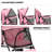 4 Wheel Folding Pet Stroller, Foldable Dog Jogger Stroller with Adjustable Canopy and Mesh Window-107312775