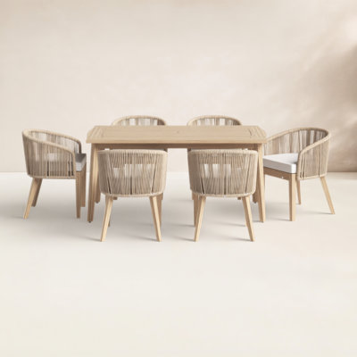 Bowery 67" Acacia Patio Dining Set