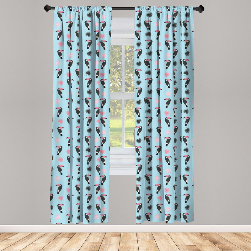 Rideaux 4 panneaux East Urban Home Animal, L 56 po x L 84 po