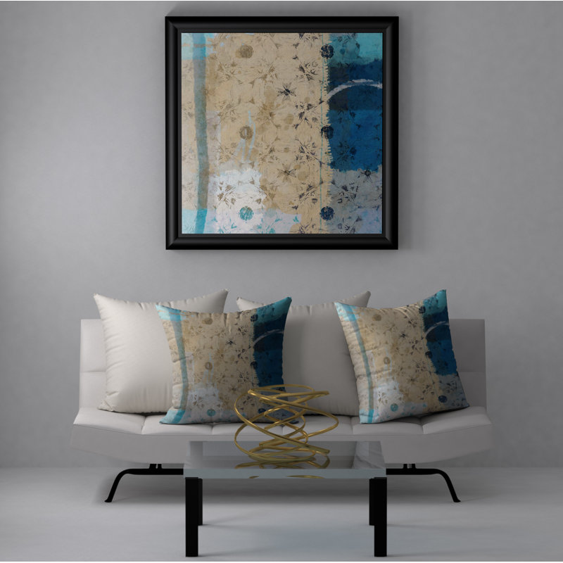 Abstract Reversible Throw Pillow, 20" x 20"