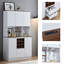 Armoire à vin Farmhouse Coffee Bar avec rangement et prise de courant