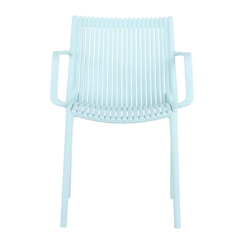4 Piece All-Weather Plastic Armchairs With Ergonomic Design, High Load Capacity, Non-Slip Foot Pads, For Last - Minute Guest Seating In Commercial Spaces Modern Stackable Pp Construction,
