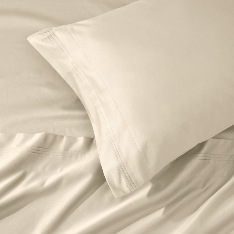 Egyptian Cotton 1000 TC Deep Pocket Sheet Set - 18" & 20" Extra Deep Pocket Options, Ivory, King