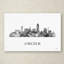 « lincoln nebraska horizon wb-bw », reproduction d’impression sur toile tendue-19538719