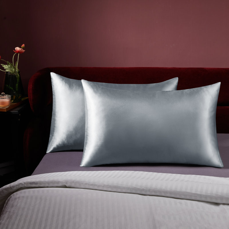 Silk Satin Soft Pillowcases 2 PCS(Cover Only), 20'' x 30'', Beige