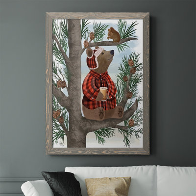 Lumberjack Bear Pine Tree Coffee Break