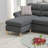 Velvet L-Shaped Sectional Reversible