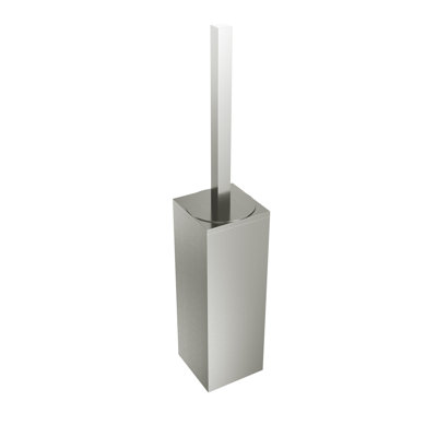 Brosse de toilette autoportante - nickel brossé, fabrication en laiton de qualité supérieure
