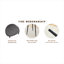 Ensemble de salle à manger 6 pièces en lin et coton gris foncé avec table rectangulaire en panneau de fibres à densité moyenne noir et tablette de rangement intégrée pour les cuisines modernes