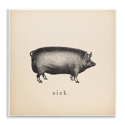 Art mural Oink Farm Pig Sounds par Wild Apple Portfolio